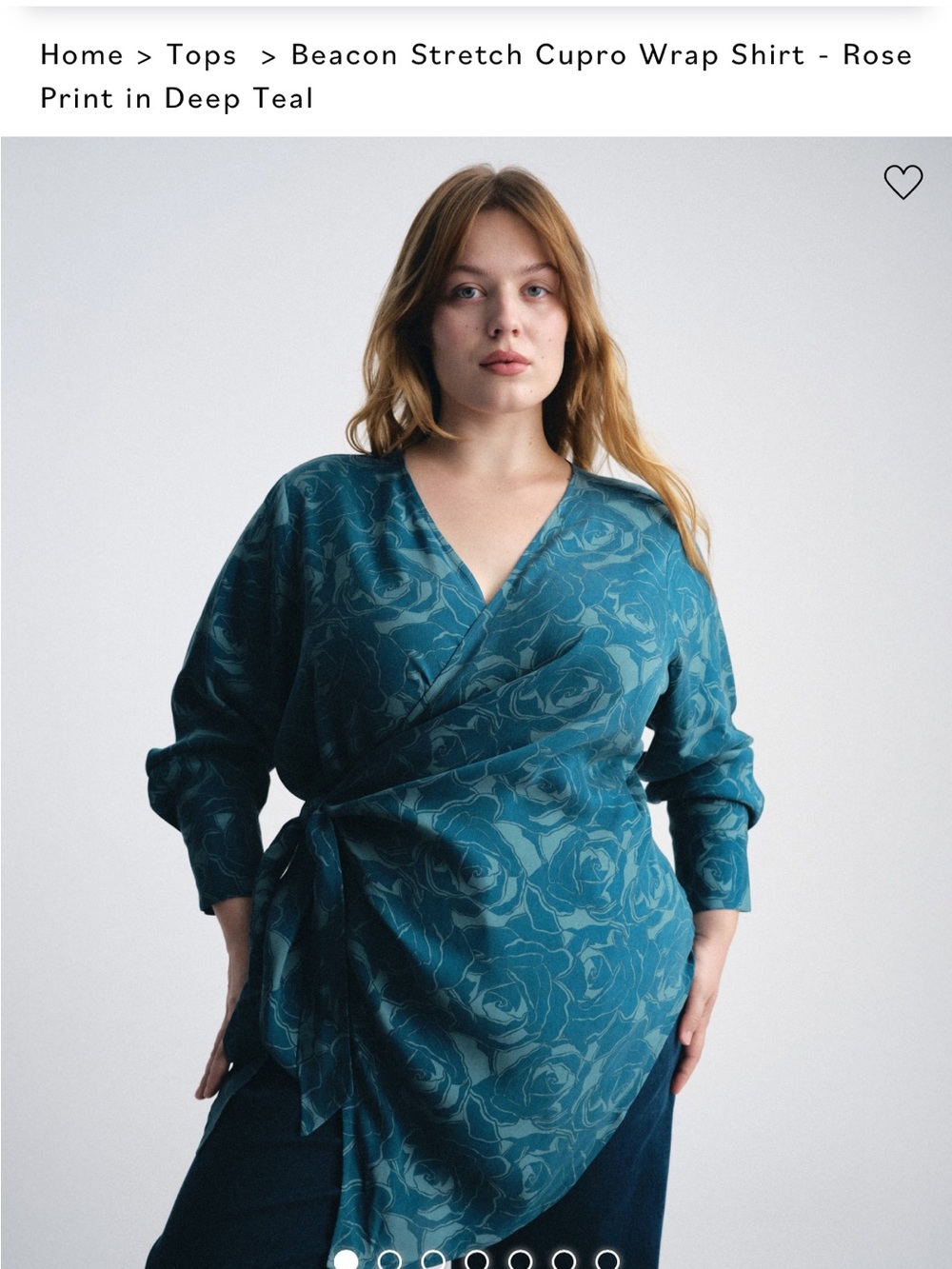 Universal Standard Beacon Stretch Cupro Wrap Shirt